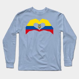 We Heart Ecuador Patriot Flag Series Long Sleeve T-Shirt